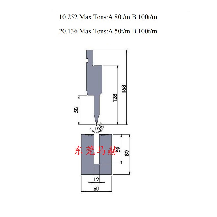 雙折邊折彎模具 YPU12-24 折彎模具