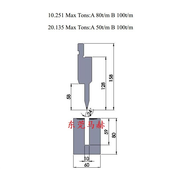 雙折邊折彎模具、復平折彎機模具YPU10-24