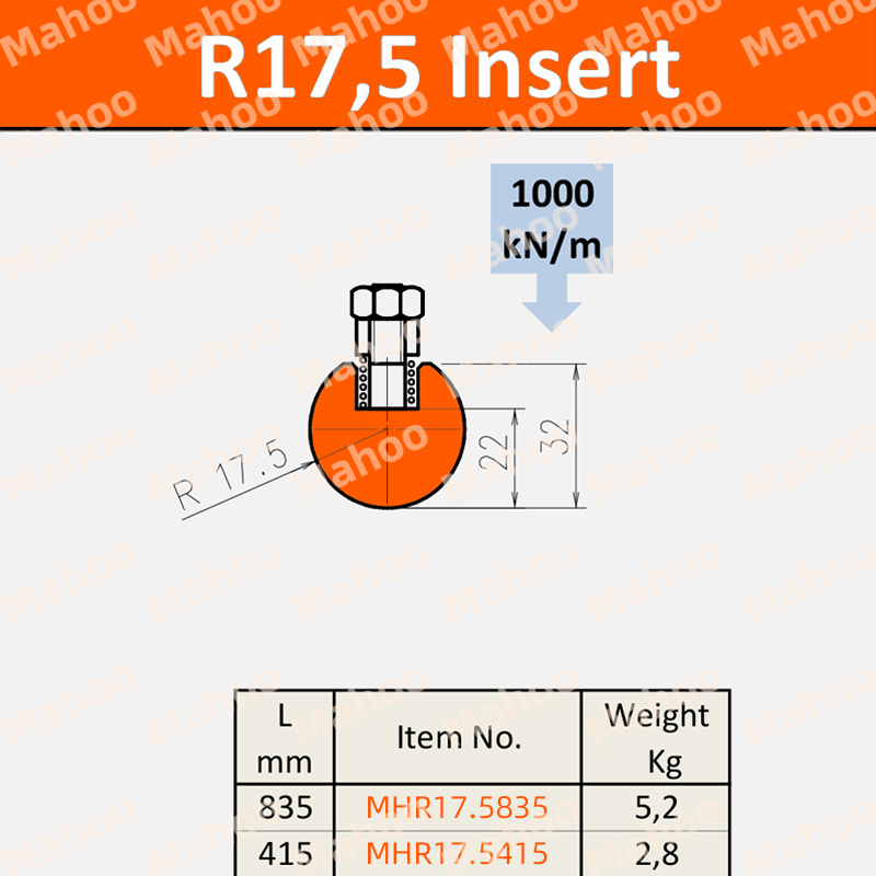 馬赫圓弧折彎機模具-R17.5圓弧折彎刀